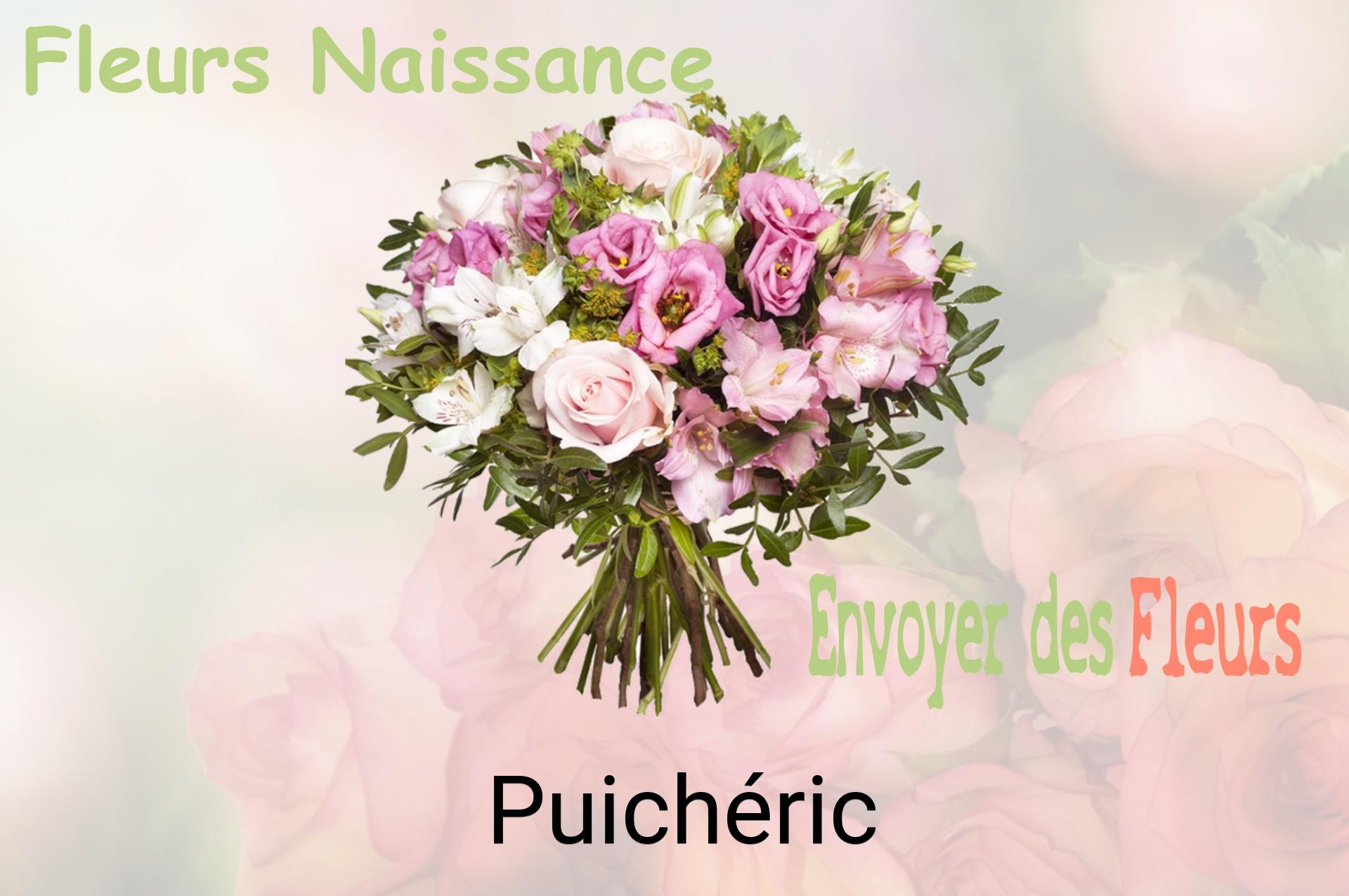 Bouquet de fleurs de naissance livré à Puichéric