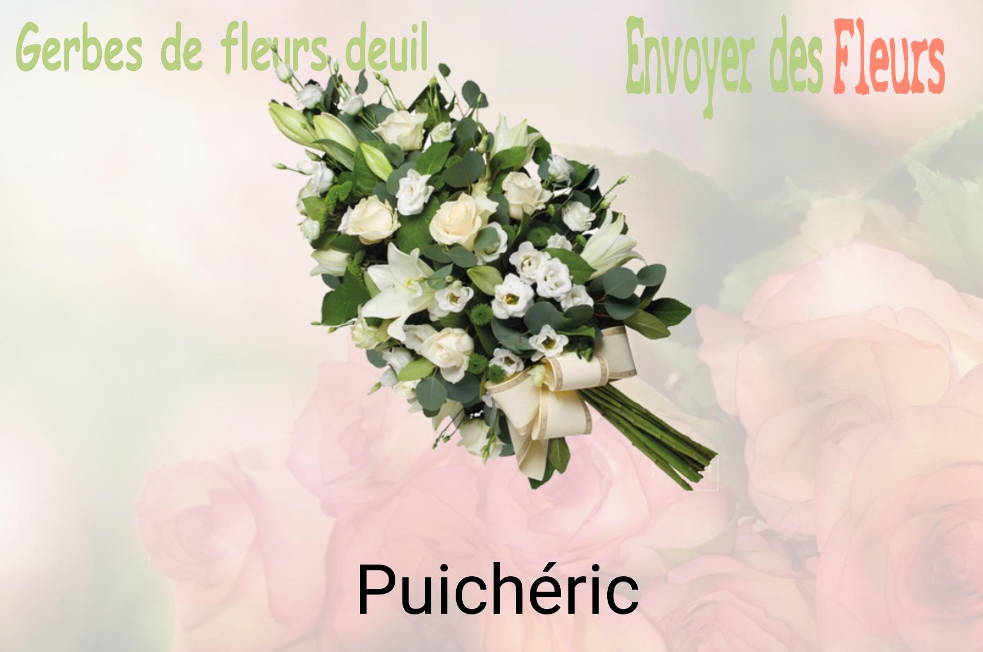 Gerbe de fleurs de deuil livrée à Puichéric